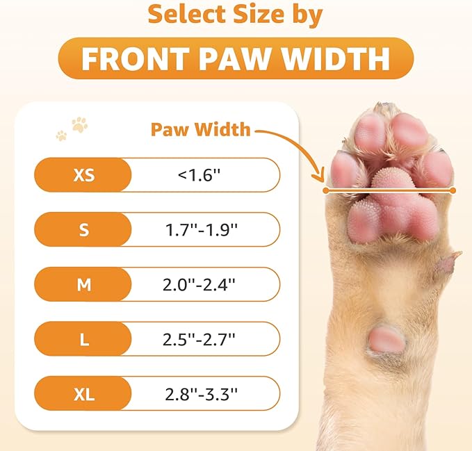 Double Sides Non-Slip Dog Socks to Prevent Licking Paws - Strong Traction for Hardwood Floors, Senior Dogs, Paw Protector, Dog Socks with Grippers - Size Medium