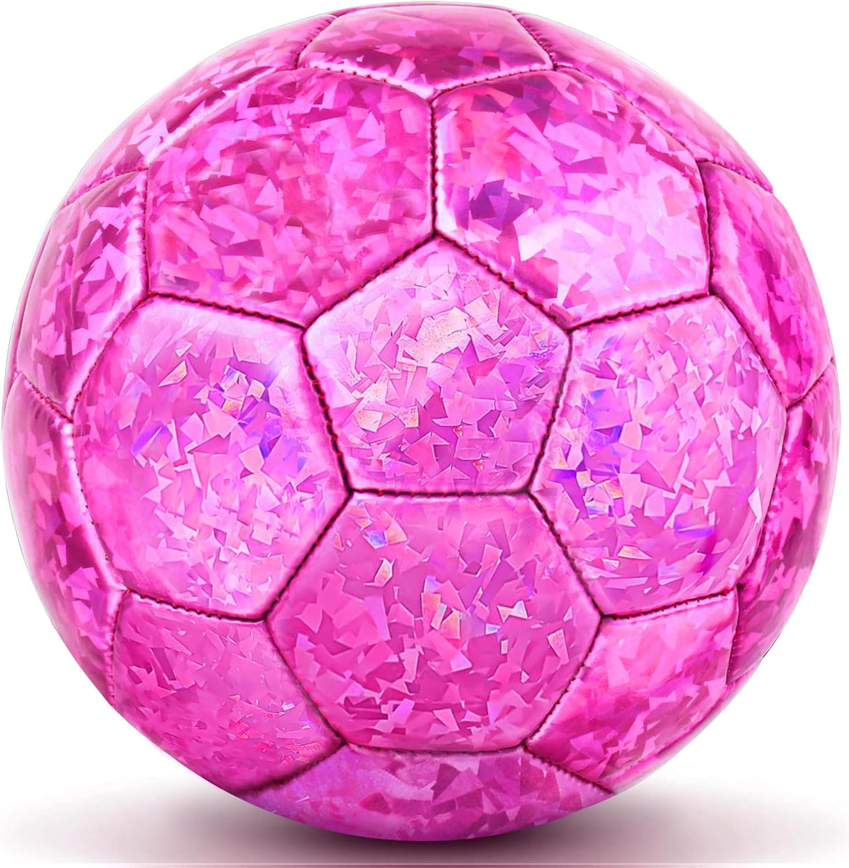 DLUGOPIS sparkling pink size 2 toddler soccer ball for ages 3 to 8 - view 3