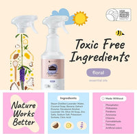 kin+kind Pet Odor Eliminator for Home - Litter Deodorizer, Pet Urine Odor Eliminator Spray and Stain Remover Spray for Harwood Floods, Carpet and Fabric - Pee, Odor and Stain Destroyer 32 fl oz