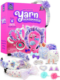 Glamour Headband Making Kit for Girls Ages 5+ - Yarn Headbands