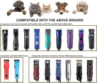 6pcs Dog Grooming Replacement Blades Compatible with Andis/Oster A5/Wahl KM-10 Series Dog Clippers,Detachable Clipper Replacement Blade,Black (6PCS Black-#10+30+3FC+4FC+5FC+7FC)