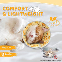Cat Cone Collar Soft to Stop Licking, Adjustable, Foldable Lightweight Kitten Cones After Surgery Recovery for Cats & Kittens, Cat Cone Alternative (Orange, S)