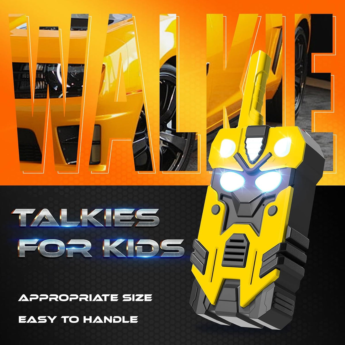 BTMBORY Hornet robot walkie talkies for kids, 2 pack with glowing eyes - view 2