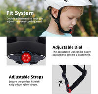 Kids Bike Helmet, Toddler Youth Helmet for Boys Girls, Ages 3-5 - Matte Black / 50cm-57cm/19.7''-22.4'' - image 3