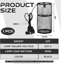 VIHOSE anti-scald metal mesh reptile heat lamp guard with bottom buckle - view 2