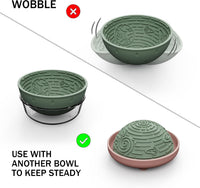 OHMO Lick Mat for Dogs&Cats, Space Pattern, Camo&Sage Green - Sage Green / 6.3"L x 6.3"W - image 2