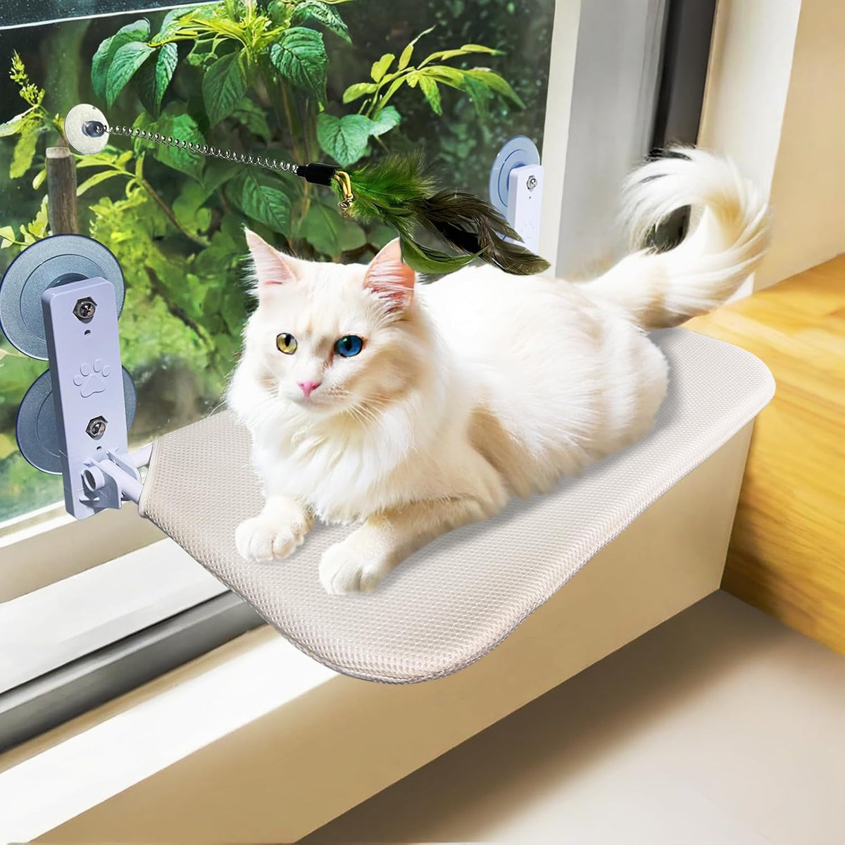 Cat Window Perch Seat Hammock - cream