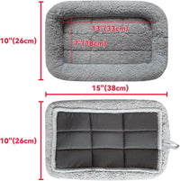 Enjoying Cat Mat Bed 16" x 22" Pet Bed with Pillow Around for Dogs - Small(Rectangular) - image 2