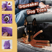 Act boldly 5-Pack Squeaky Dog Toys - brown/white/grey/green - image 4