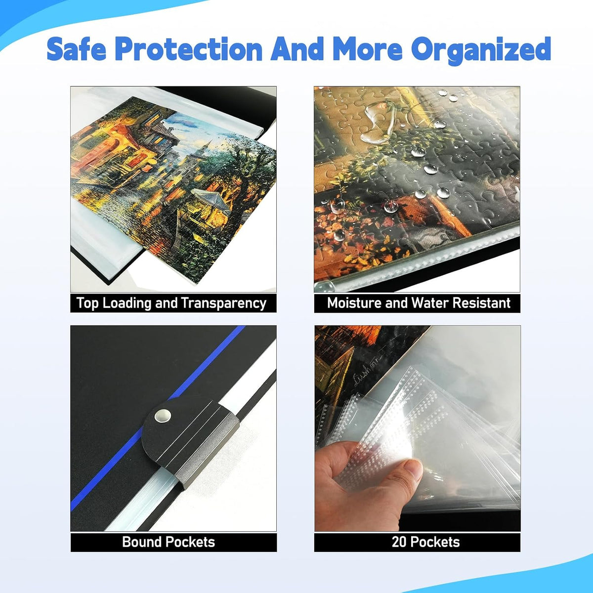 ALL4JIG 25.98"×30.31" Puzzle Binder - Black-blue / Small - image 4