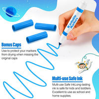 Janlaugh washable markers bulk pack of 24 broad line markers with conical tips - view 11