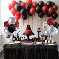 TONIFUL 4 Set Black Gold Balloon Stand Balloon Centerpieces for Table – Fun for Kids & Family - Wine Red Black Silver / 4 Set Balloon Stand - image 3