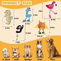 5 Pack Plush Dog Toys with Rope, Squeaky Dog Toys - 5 Pack Dog Toys - image 3