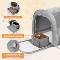 Soft Cat Carrier, Small Dog Bag Soft-Sided Cat Carriers - Gray / 13.0"L x 13.0"W x 20.0"H - image 4