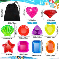 180 PCS Pirate Treasure Gem Toys Fake Acrylic Diamonds - Diving Gems - image 2