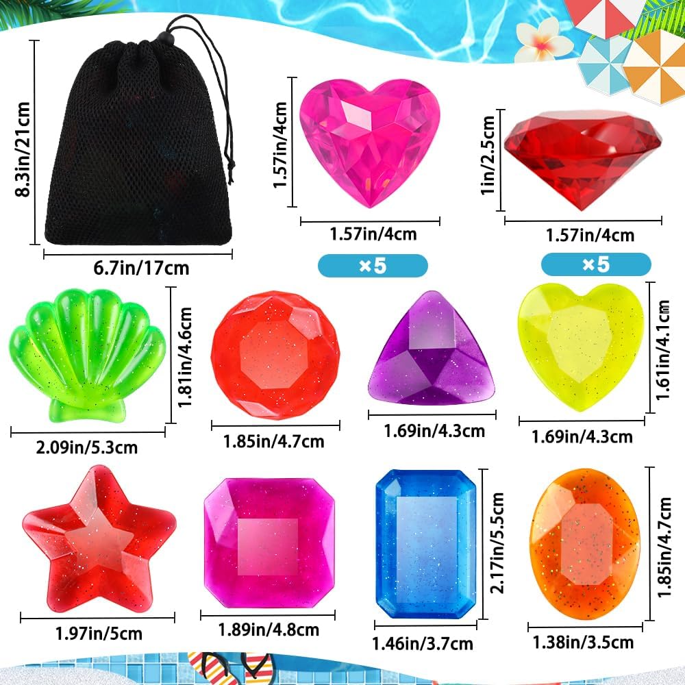 180 PCS Pirate Treasure Gem Toys Fake Acrylic Diamonds - Diving Gems - image 2