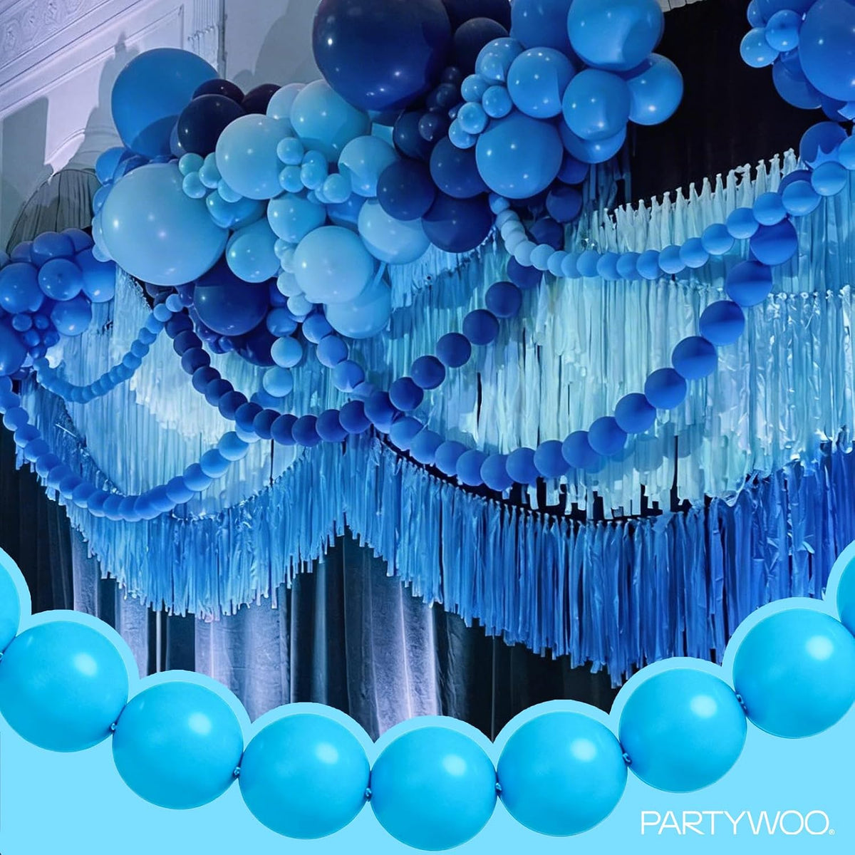 PartyWoo 100 white 6 inch linking balloons for garlands and arches - view 12