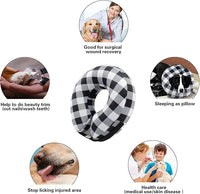CuteBone Inflatable Dog Neck Donut with Removable Soft Fleece Covers for Small/Medium/Large Dogs and Cats After Surgery GWB03XL