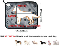 Pet Heating pad Outdoor Small Dog cat Heating pad Heated ped beds - Digital-Printfoot / 18X18 inch - image 2