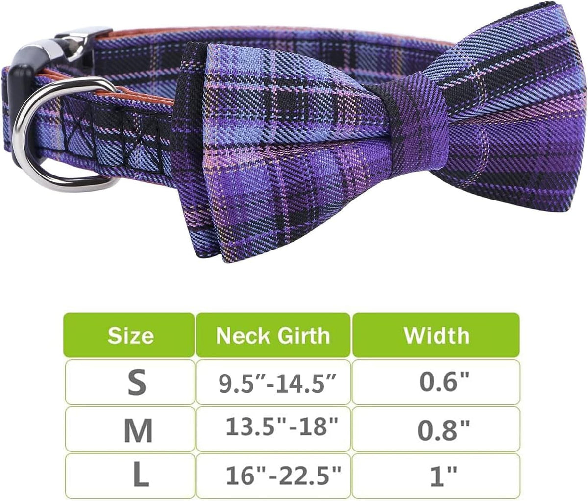 Faleela Soft &Comfy Bowtie Dog Collar - Small (Pack of 1) / Purple - image 4
