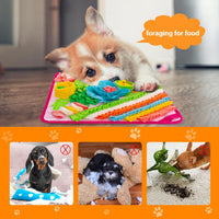 Snuffle Mat for Dogs, Sniff Mat Slow Feeding Mat for Small Pets Cats, Rabbits - Help Stress Relief - Pink - image 3