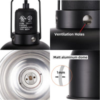 5.5inch Deep Dome Reptile Heat Lamp Reptile Light Fixture – Essentials for Reptiles And Amphibians - 5.5inch deep dome - image 4