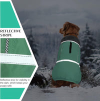 QBLEEV Warm Dog Coat, Reflective Dog Jacket - Turquoise / XX-Large - image 4