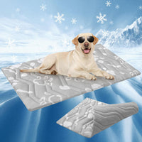 BEAUTYZOO Cooling Mat for Large Dogs, Self-Cooling - Grey / 59.0"L x 40.0"W x 1.0"Th(XL)