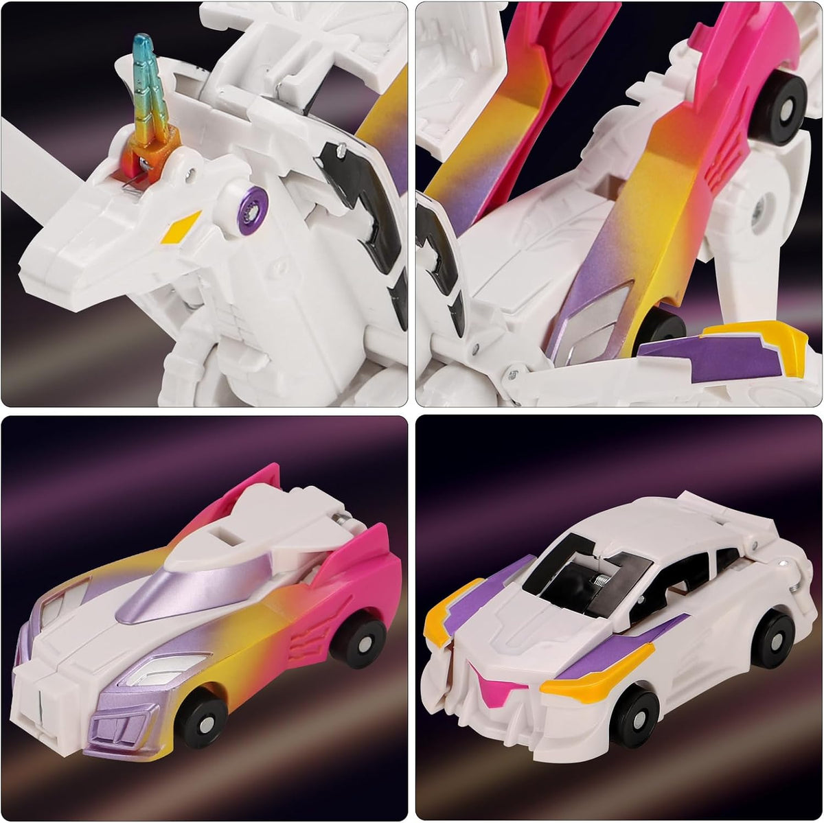 lavekywasa transforming unicorn car toy made from two collision sports cars - view 5