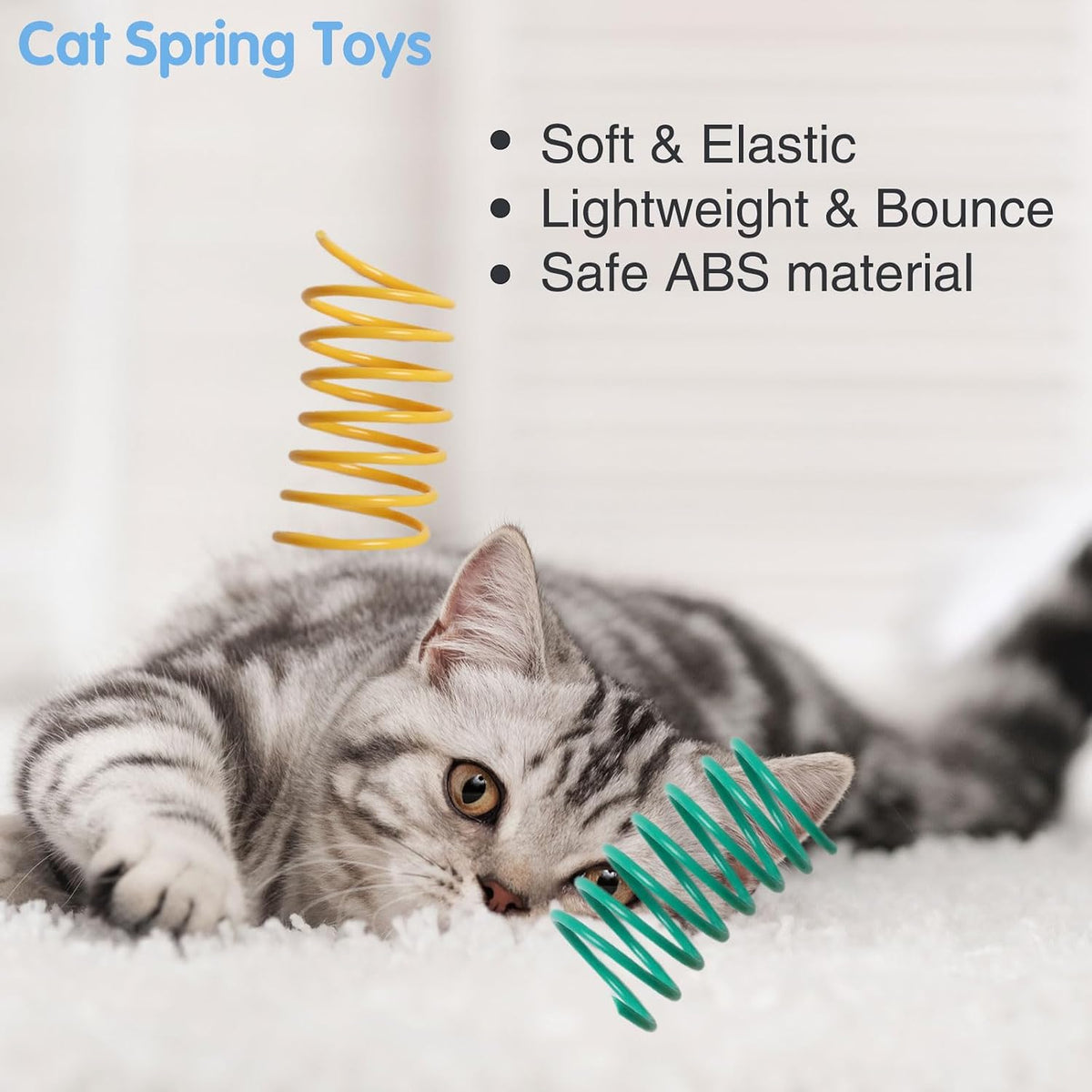 12PCS 12Colors Cat Spring Toys for Indoor Cats – Essentials for Cats - 48psc 12color - image 2