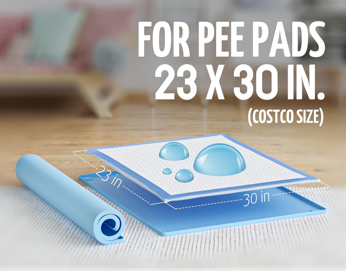 Dog Pee Pad Holder Tray Fits for 30” x 23” Pee Pads - 30 x 23 Inches - 2 Pack / Blue - image 2