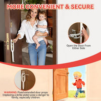 TGIOW Cat Door Latch with Stabilizer, Keep Door Open 2.5-6.5" - 1pcs-white - image 3