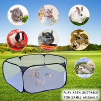 Small Animals Tent, Breathable Transparent Pet Playpen Pop Open Outdoor/Indoor Exercise Fence - Polarized Brown / Backpack+Playpen - image 4