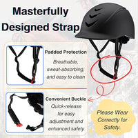 Equestrian Set - Helmet and Gloves for Horseback Riding and Training - Horse Riding Safety Gear Helmets Equestrian Equi-Pro Gear Gloves for Women, Man