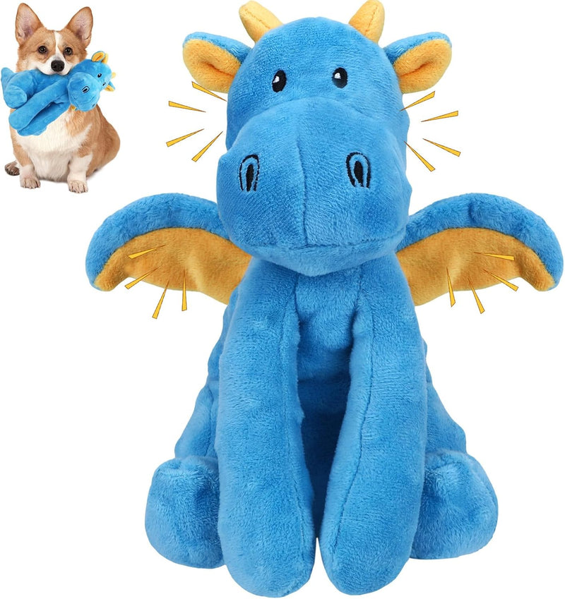 Letsmeet Dog Toys for Large Plush Dog Chew Toy with Squeaker - Blue
