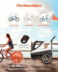 VEVOR Dog Bike Trailer, 2-in-1 Bicycle Carrier Supports up to – Essentials for Dogs - image 2