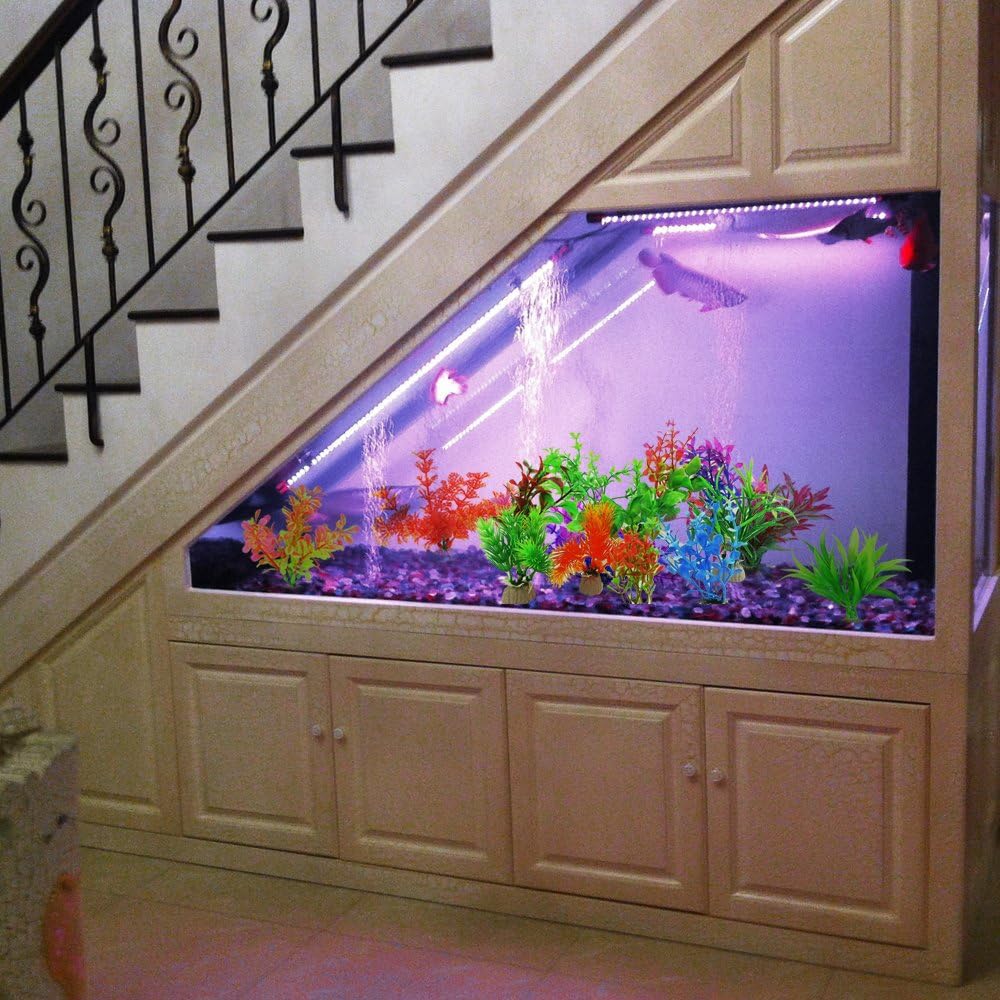COMSUN 10 Pack Artificial Aquarium Plants - Assorted Color / 10 - image 3