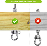 BeneLabel heavy duty stainless steel swing hangers with bearings, set of 2 - view 29