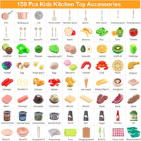 35Pcs Kids Kitchen Toy Accessories - Pink / 150Pcs - image 3