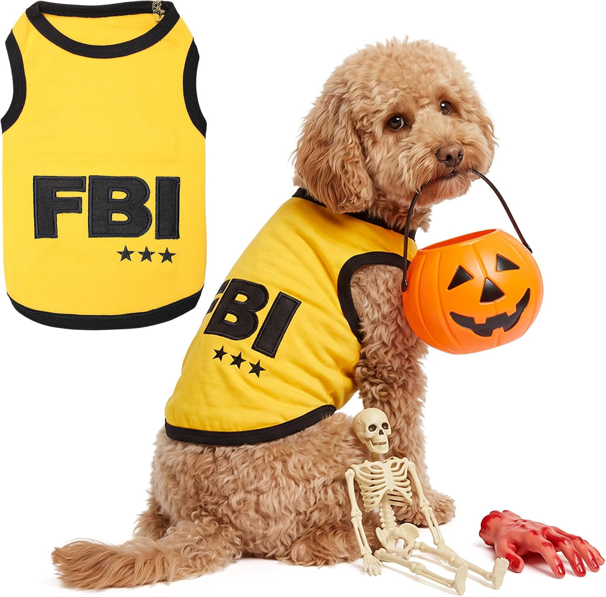 Parisian Pet Dog Halloween Costume - FBI / Large