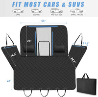 Dog Car Seat Cover for Back Seat, Hard Bottom - L - For Cars/ Mid-Size SUV/ Small Truck / Matte Black - image 4