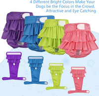 4 Pack Dog Diapers Female Washable Dog Diapers – Essentials for Dogs - M / Candy Color - image 3