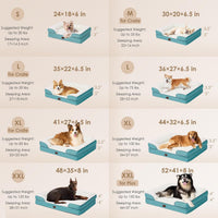 EHEYCIGA Orthopedic Dog Beds Large Sized Dog - Turquoise Blue / 48.0"l X 35.0"w X 8.0"th - image 2