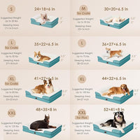 EHEYCIGA Orthopedic XL Dog Beds, Waterproof Memory Foam Dog Bed for Extra Large Dogs, Non-Slip Bottom and Egg-Crate Foam Big Pet Couch Bed with Washable Removable Cover, Turquoise Blue