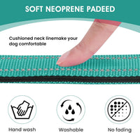 Reflective Dog Collar, Adjustable Nylon for Medium Dogs - Teal / S:width 5/8"neck 10.5-16" - image 3