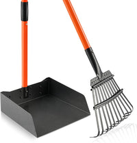 Pooper Scooper, Long Handle Dog Poop Scooper for Medium Small Dogs – Essentials for Dogs - Orange / Extra Large