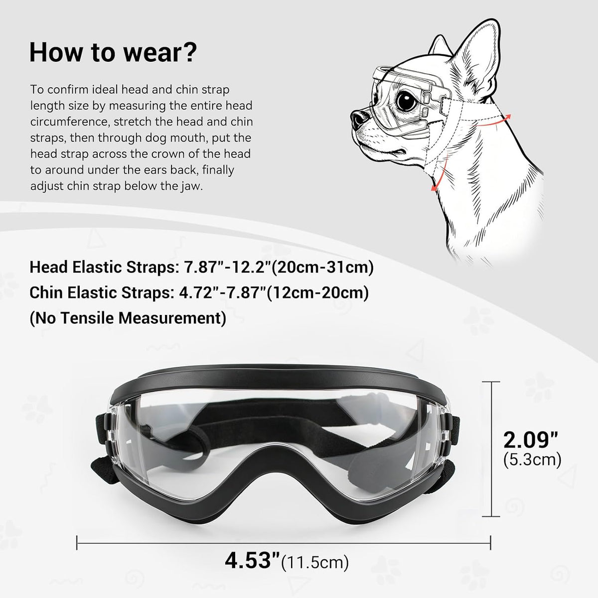 Dog Goggles for Small Breeds - Medium / Clear - image 3