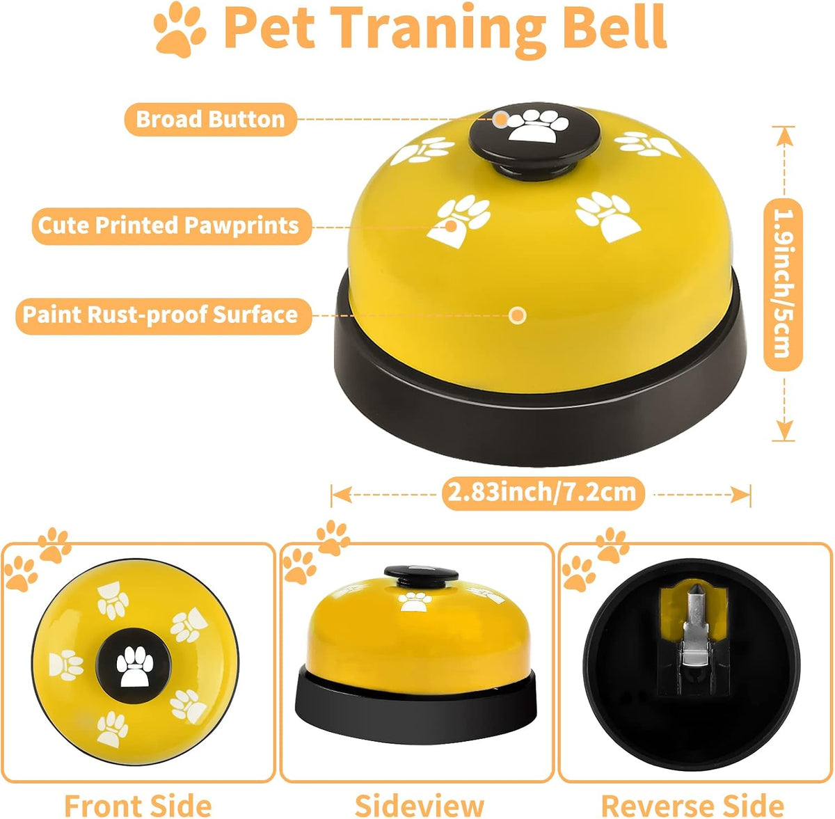 3 Pack Dog Doorbells, Pet Training Bells for Outside Potty Training and Communication, Bell for Dog - image 2