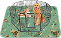 IEUUMLER Washable Pee Pads for Dogs, 1 Pack Insect Pattern Reusable Waterproof Puppy Potty Pads, Non-Slip Absorbent Pet Training Pads for Playpen Crate Bed EU014