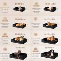 EHEYCIGA Orthopedic Dog Beds Large Sized Dog - Black / 24.0"l X 18.0"w X 6.0"th - image 2